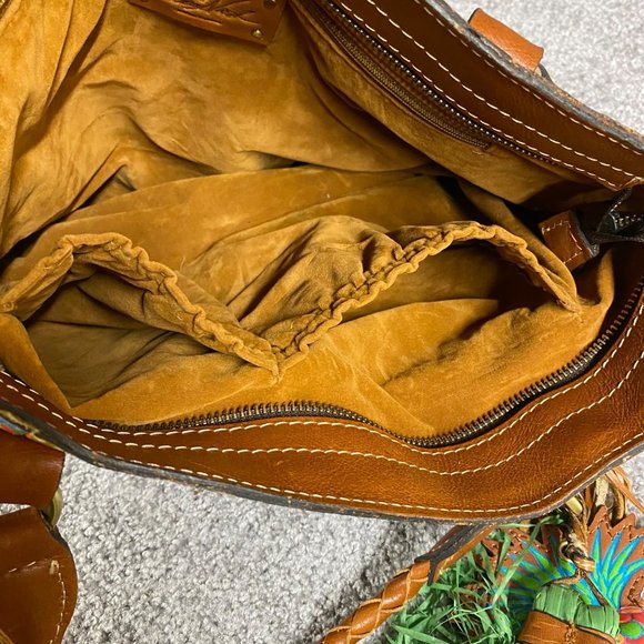 Patricia Nash Large Floral Hawaiian Print Purse Leather Pineapple Key Holder - Picture 9 of 16